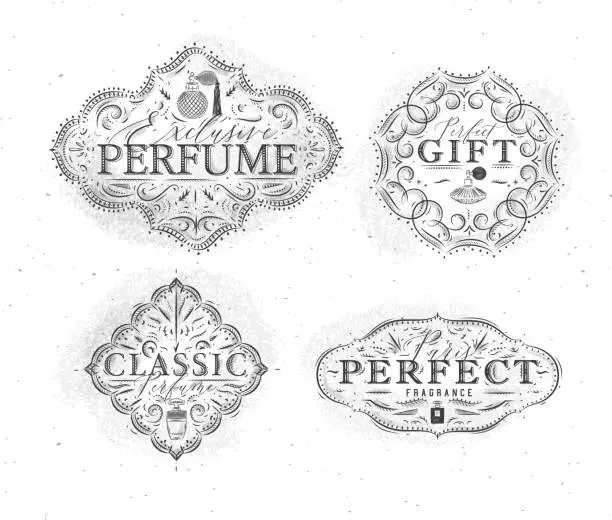 Vector illustration of Perfume vintage badge