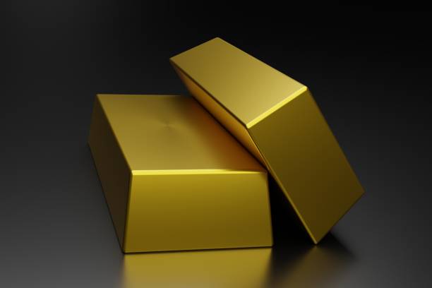 istock Fine Gold bars with black background,wealthy luxury concept ,3d rendering,illustration 1294889731