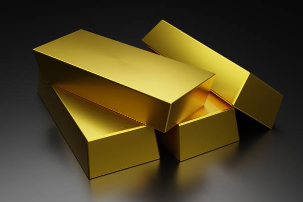 istock Fine Gold bars with black background,wealthy luxury concept ,3d rendering,illustration 1294889788