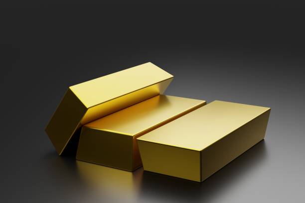 istock Fine Gold bars with black background,wealthy luxury concept ,3d rendering,illustration 1294889800