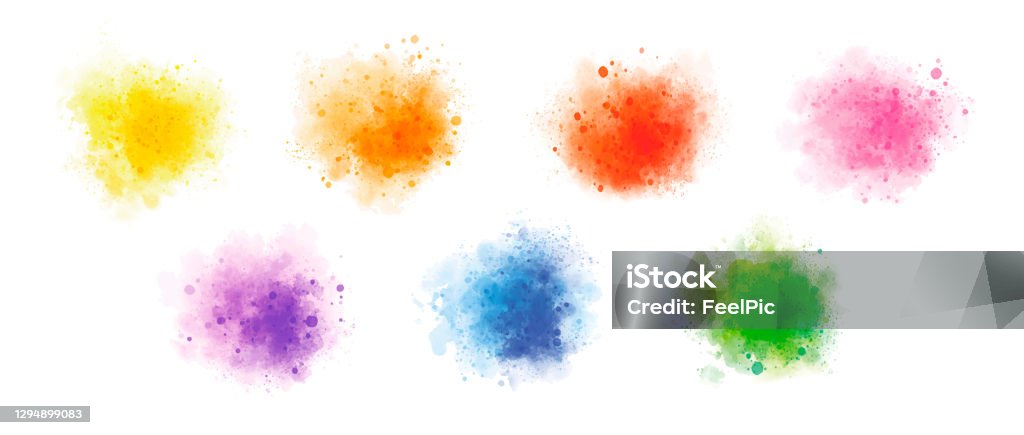 Bunte Aquarell auf weißem Hintergrund Vektor-Illustration - Lizenzfrei Wasserfarbe Vektorgrafik Bunte Aquarell auf weißem Hintergrund Vektor-Illustration - Lizenzfrei Wasserfarbe Vektorgrafik