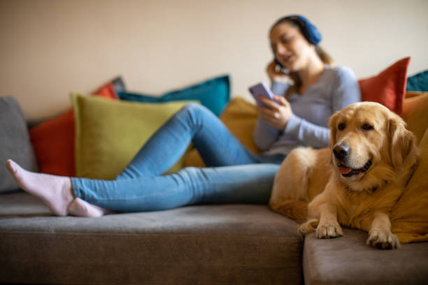 istock Young woman enjoying with her dog 1294900363
