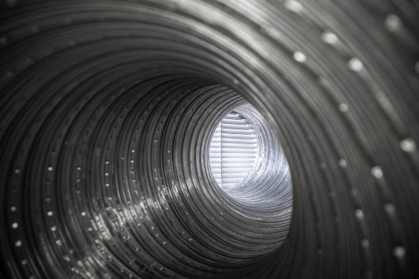 istock air ducting - inside flexible aluminum ventilation tube 1294903323