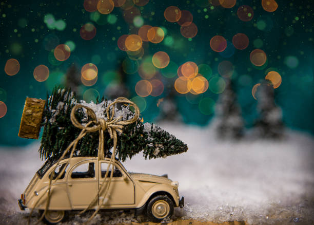 Toy Car and Christmas Tree Decorations