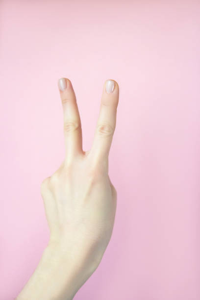 istock Female hand isolated on pink background 1294912613