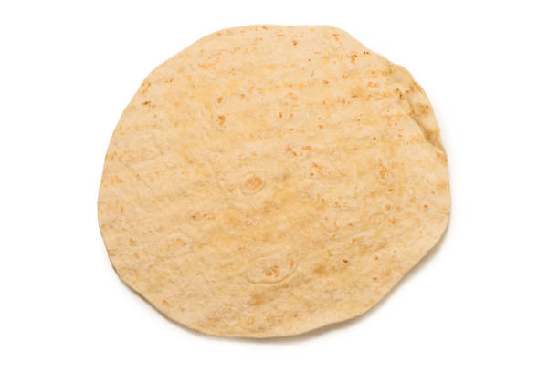 istock Grilled pitta bread isolated on white background. 1294918045