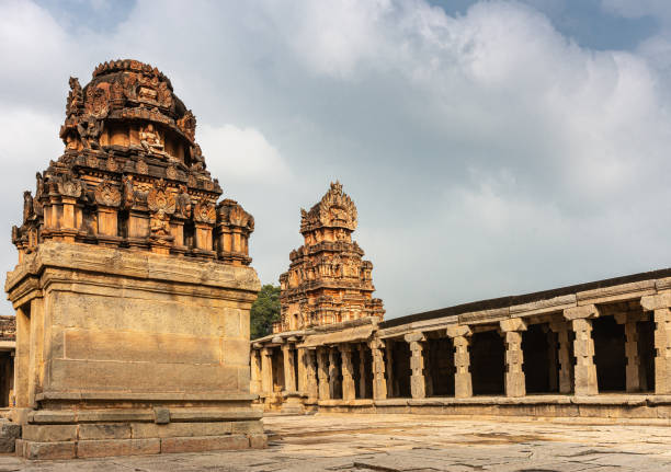 istock 2 towers at Krishna Temple, Hampi, Karnataka, India. 1294918347