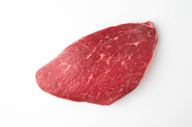 flank steak, london broil, jiffy steak on white background - flank steak imagens e fotografias de stock