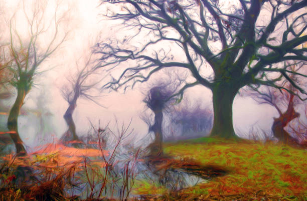 istock Oil landscape painting 1294921518