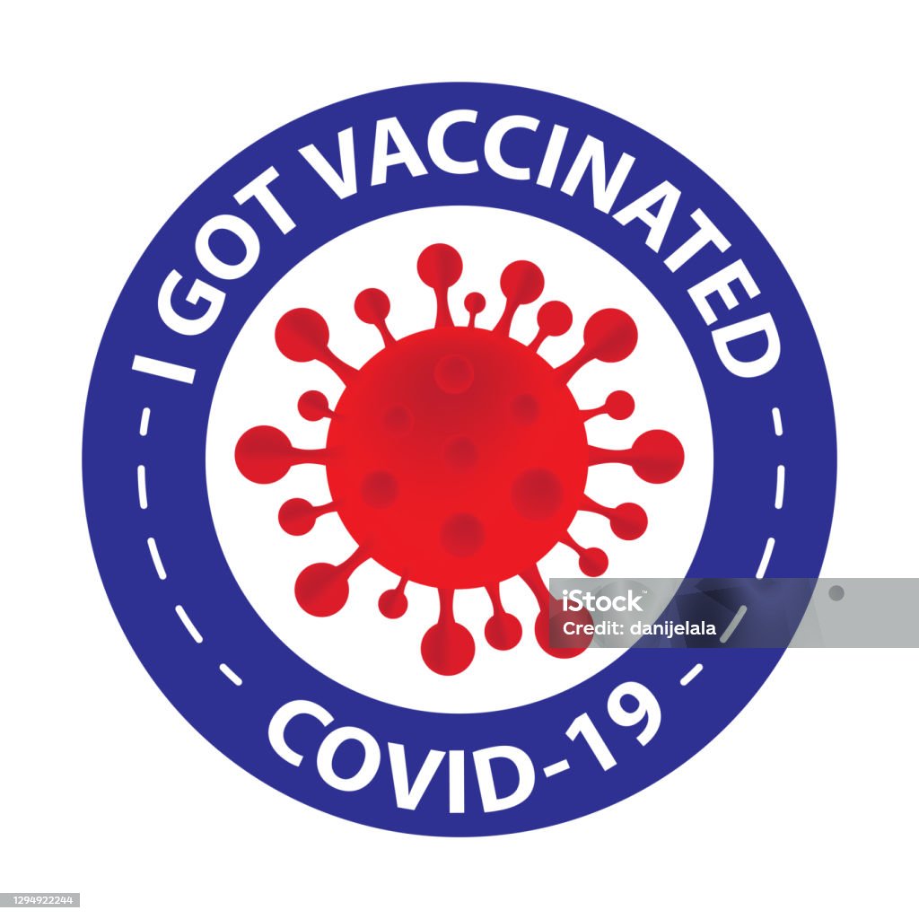 我接種了科維德 - 19 疫苗， 向量插圖 - 免版稅注射疫苗圖庫向量圖形