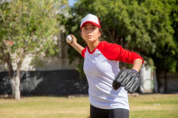 Girl Hitting the Baseball (she made it to second base)