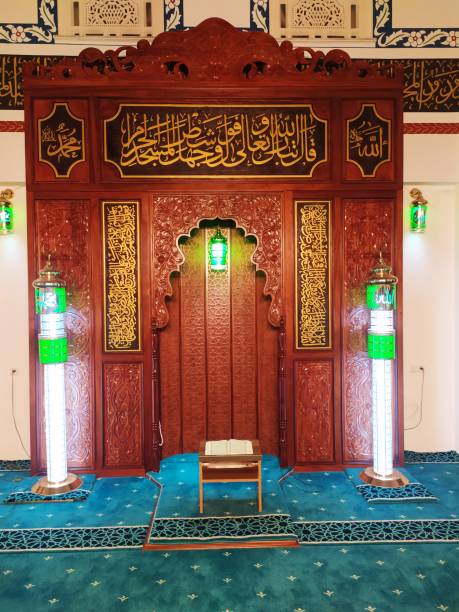 istock mosque, a place of worship with its magnificent decorations 1294926596