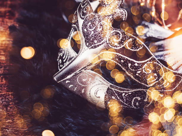 istock Vintage carnival mask. Preparing for the holidays 1294928423