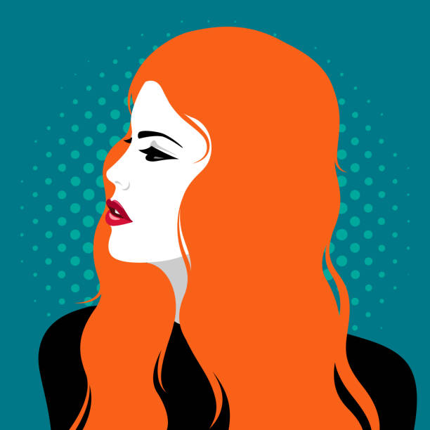 20+ Red Hair Woman Plain Background Illustrations, Royalty-Free Vector ...
