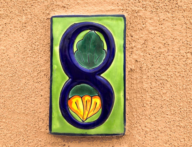 istock Colorful Ceramic Number 8 Street Address Tile 1294954965