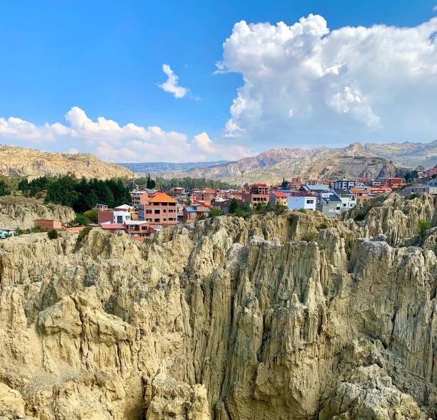 istock Laz Paz Bolivia unique Moon Valley with lunar relief, bizarre rock formations, cliffs, canyons.n 1294959373