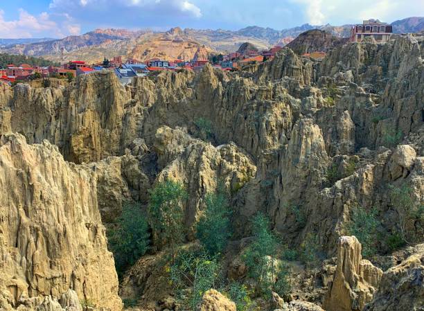 istock Laz Paz Bolivia unique Moon Valley with lunar relief, bizarre rock formations, cliffs, canyons.n 1294959374