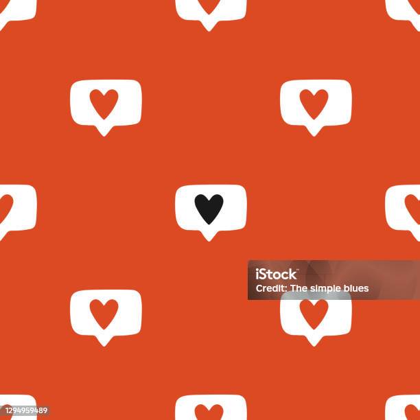 Like Pattern Background Seamless Vector Pattern With Like Signs Stock Illustration - Download ...