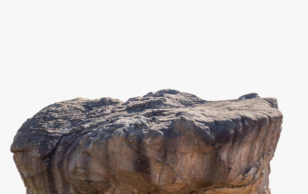 istock The large stone with clipping path on white background 1294961382