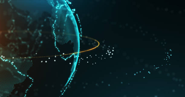 istock 3D Illustration transparency earth world globe space star with international global innovation futuristic digital business 5G connection e-commerce network online fintech finance marketing technology 1294962171