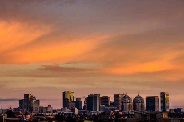 istock View of sunset with Downtown Oakland CA 1294971005