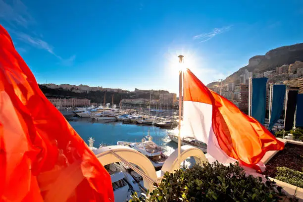 Photo of Monte Carlo yachting harbor and waterfront view