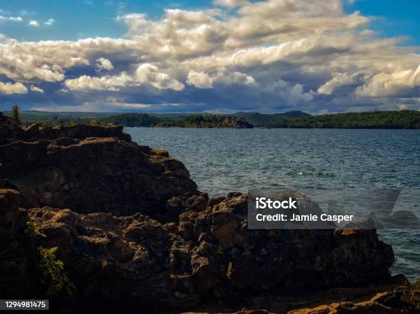 Cliff View On Lake Superior In Marquette Michigan Stock Photo - Download Image Now