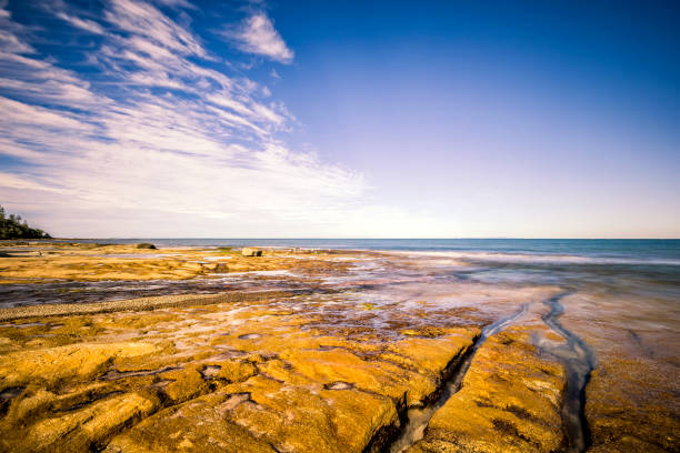 Calounda beach Kings Beach in Caloundra on Queensland's Sunshine Coast caloundra stock pictures, royalty-free photos & images