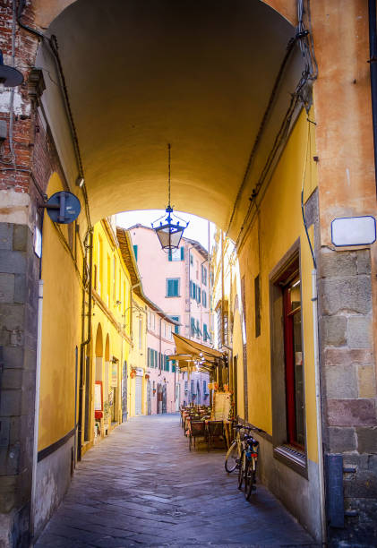 istock Lucca street archway view 1294989104