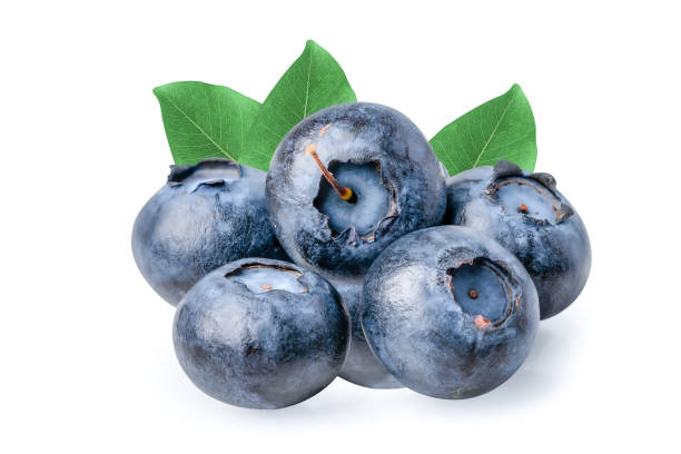 istock Blueberries isolated on white background with clipping path. 1294989291