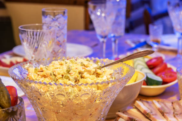 istock Russian salad on a Christmas food table 1294990800