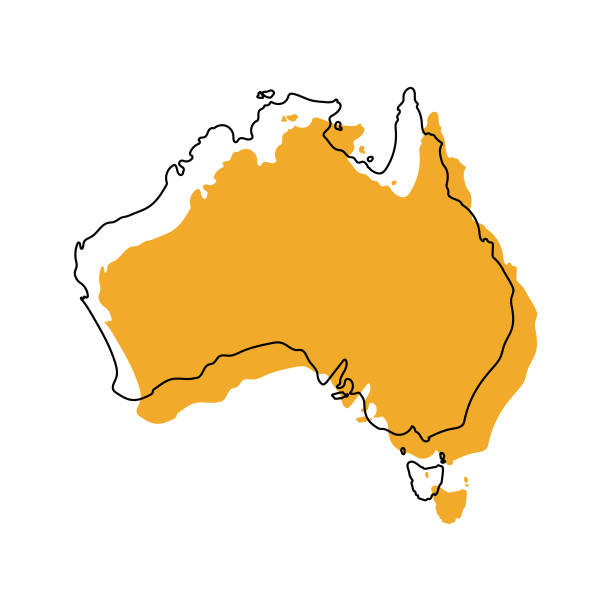Editable Australia Map Rounded Free 6,300+ Australia Map Simple Stock Illustrations, Royalty-Free Vector ...