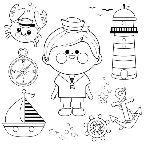 Anchor With Rope Coloring Pages