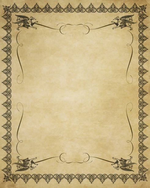 istock Old paper background with decorative border. 1294998287