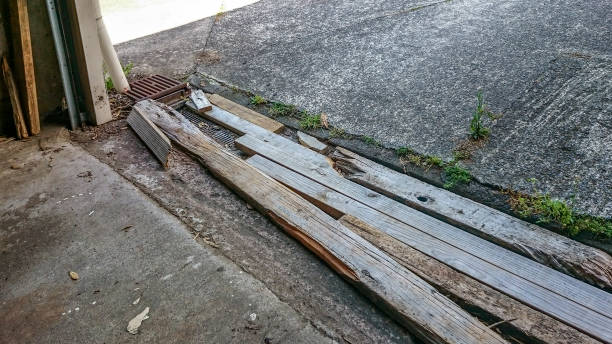 istock Ageing wood from the garage 1295002745