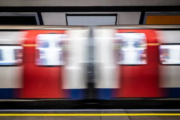 Photo of London rapid transit in motion