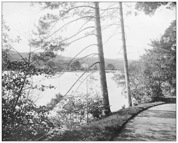 istock Antique photograph: Green Island, Lake Georges, New York 1295011641