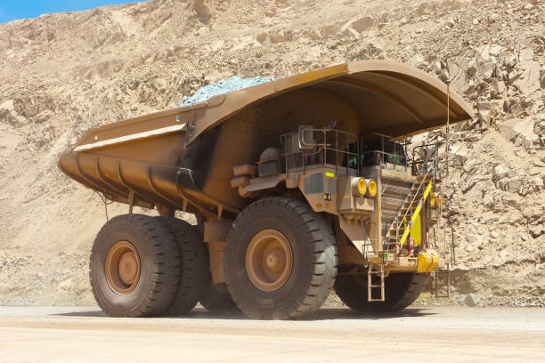 istock Huge dump truck in a copper mine 1295016721