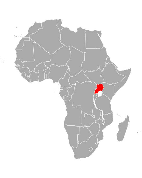 Map Of Uganda In Africa Stock Illustration Download Image Now Map Of Uganda In Africa 
