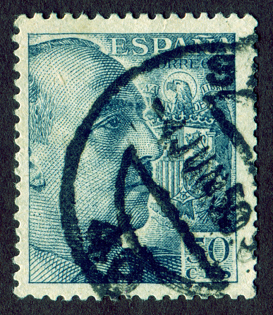 Spain Stamp: Shows Portraits of General Francisco Franco.