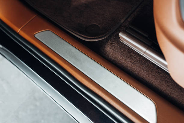 Modern car door threshold. Car door frame