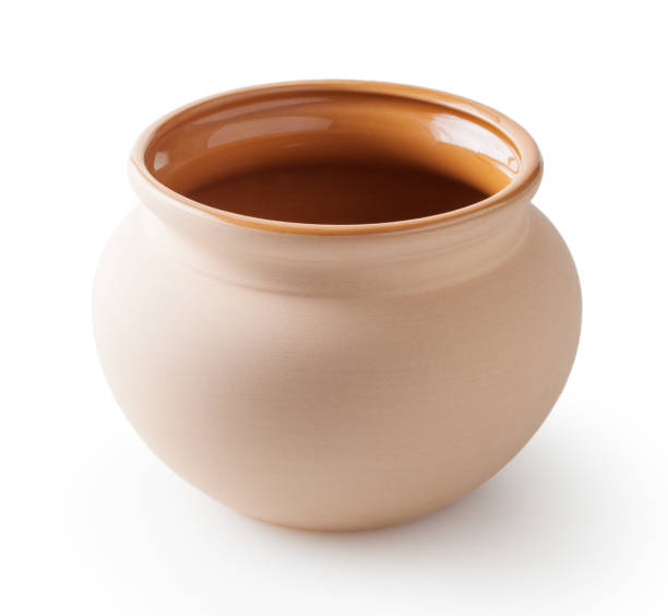 istock Clay pot isolated on white background with clipping path 1295024534