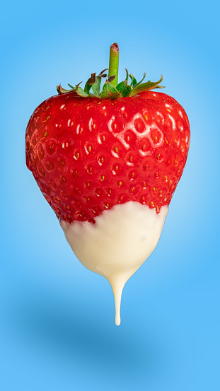 Floating strawberry