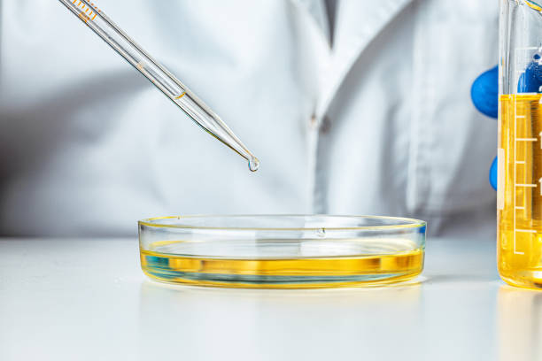 istock Close up of hands of a scientist working with laboratory samples 1295031496