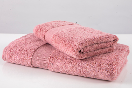 Towels, bath, cotton, purple, pink, striped towel