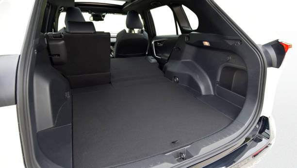 Car trunk with rear seat folded