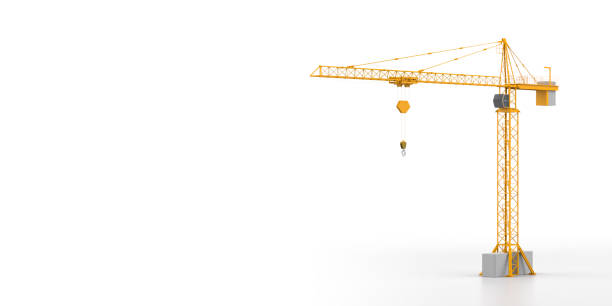 istock Tower Crane. Isolated on White Background. 3D illustration 1295034132