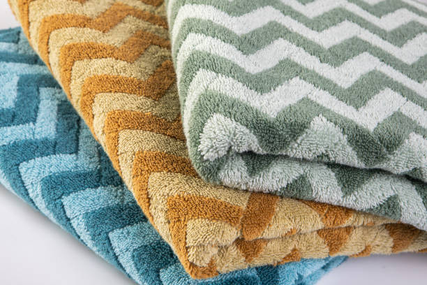 colorful towels with stripes and ethnic patterns