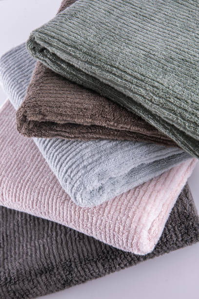 istock Colorful towels with stripes and ethnic patterns 1295034907