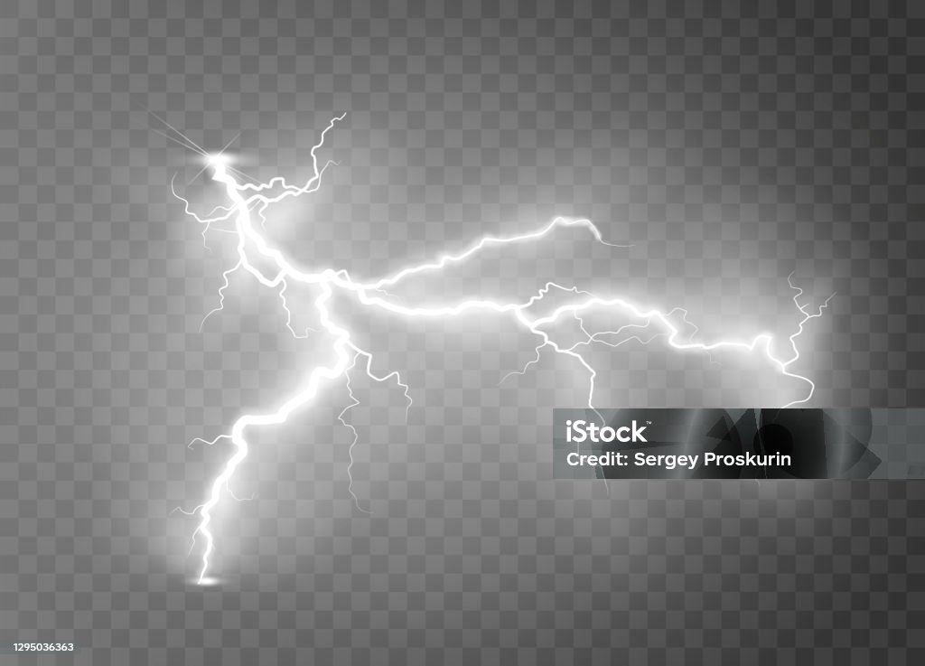 Lightning Coliding Lightning Lightning Lightning Collision Powerful Electrical Explosion ...